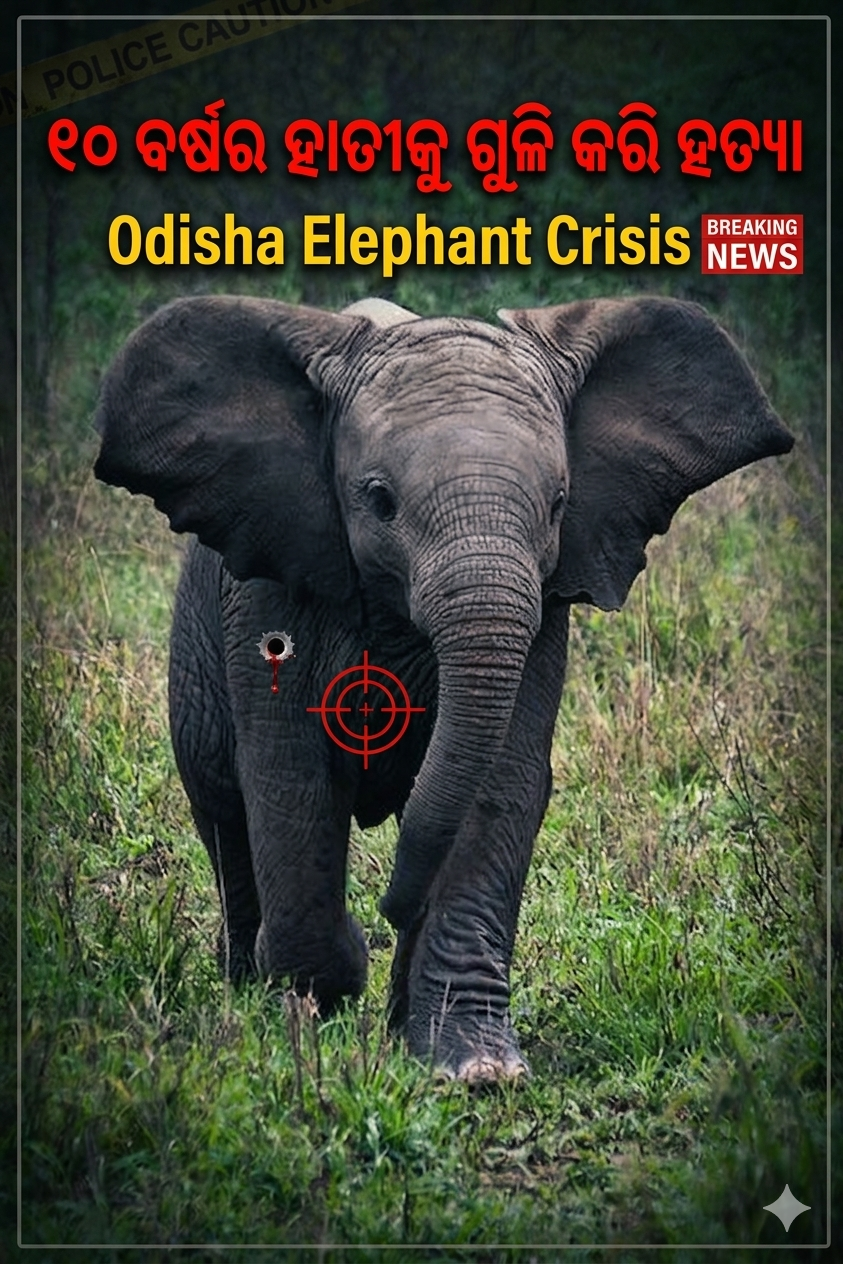 ହାତୀର ଗୁଳି ବିଦ୍ଧ ମୃତଦେହ ଉଦ୍ଧାର। ଗଞ୍ଜାମ ଉତ୍ତର ଘୁମୁସର ବନଖଣ୍ଡ ତାଳଗଣ୍ଡ ନାଳରୁ